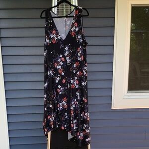 RACHEL Rachel Roy Black Floral High Low Dress